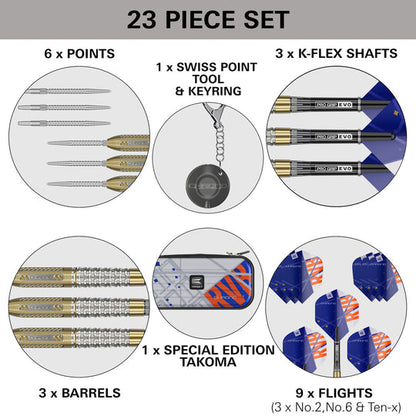 Raymond Van Barneveld Chrono 95% Tungsten SP Steel Tip Darts by Target